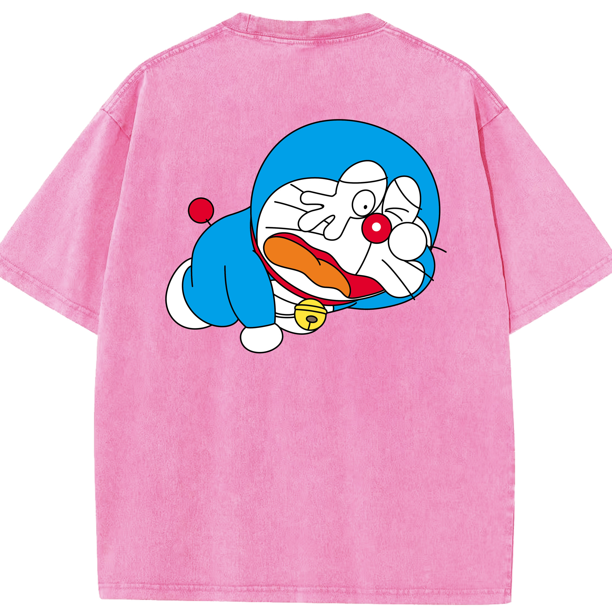 （画像用） ドラえもん Doraemon 綿100% ヴィンテージ風 半袖Tシャツ（背面プリント）